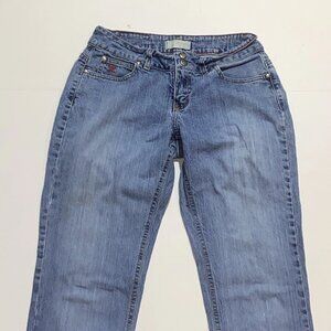 Vtg Wrangler Twenty X Jeans Womens Size 5/6 X 36 Double Snap Button Used Stain